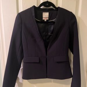 The Limited Navy collarless suit jacket, worn once!